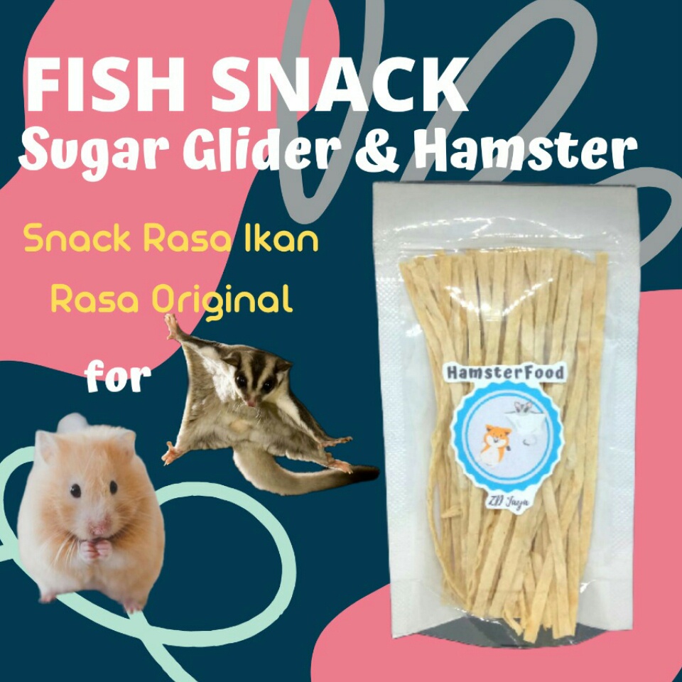 Jual Fish Snack 40 gr Rasa Ikan Laut Makanan SugargliderFood / Hamster ...