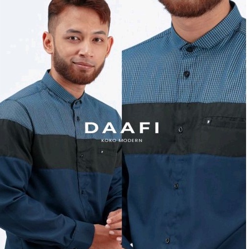 Jual Daafi Fadkhera Kemeja Koko modern premium | Shopee Indonesia