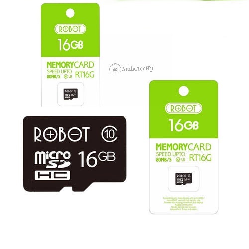 Jual MICRO SD ROBOT 16GB KARTU MEMORI CLASS 10MC MEMORI PACKING 16GB