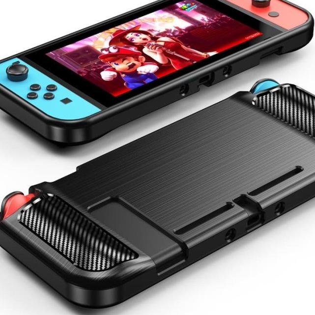 Jual Case Nintendo Switch / Switch Lite Rugged Silicone Carbon Soft ...
