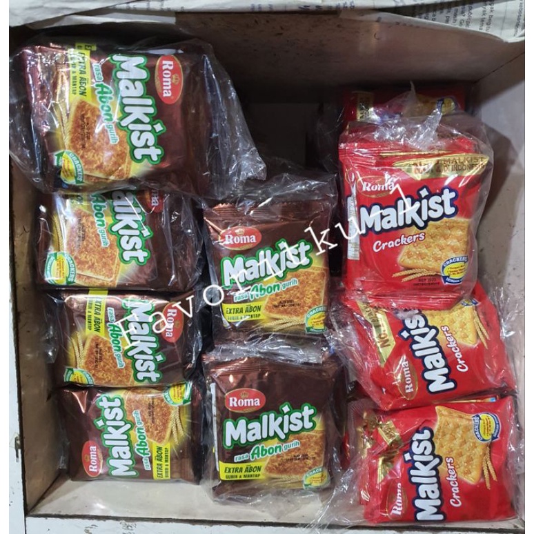 Jual ROMA Malkist Crackers Rasa Abon, Original dan Cokelat.1 Renteng ...
