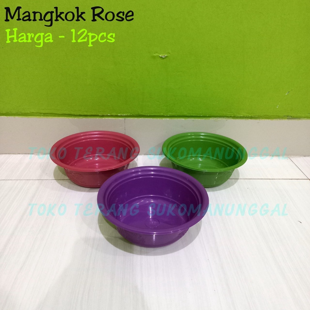 Jual 12pcs Mangkok Rose Mangkok Bakso Plastik Mangkok Kobokan Shopee