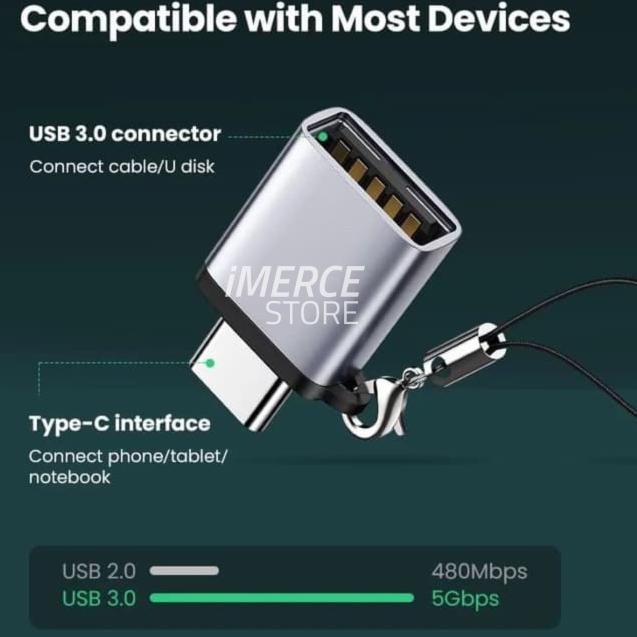 Jual UGREEN Type C Male to USB A Female Adapter OTG 3.0 Konverter ...