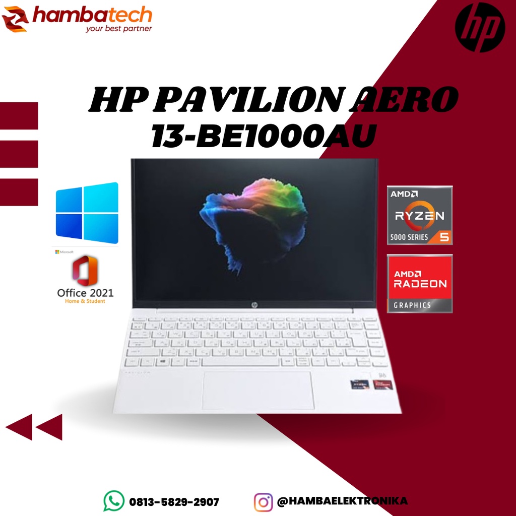 Jual Laptop Hp Pav Aero 13 Be1000au And13 Be1001au Laptop 13 3 Amd Ryzen 5 5625u 16gb