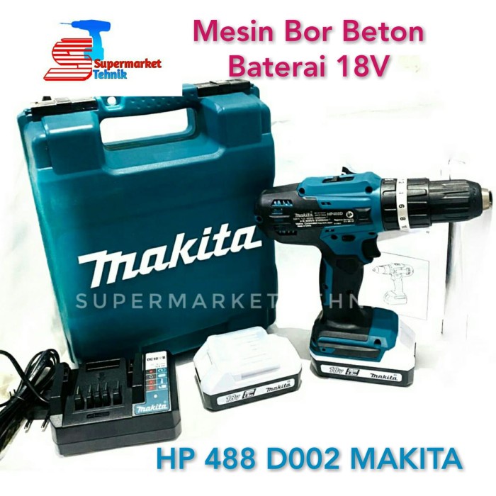 Jual Mesin Bor Tembok Beton Baterai V Hp D Makita Shopee