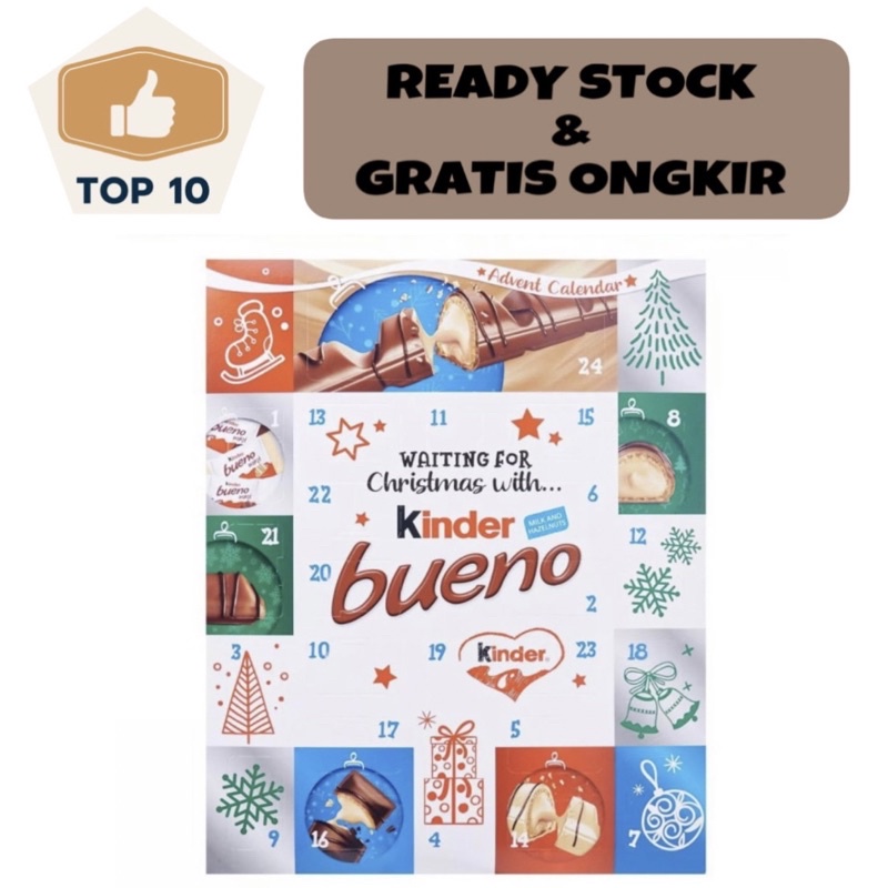 Jual Kinder Bueno Chocolate Advent Calendar Christmas Special 167g Jual Kinder Bueno Chocolate Advent Calendar Christmas Special 167g