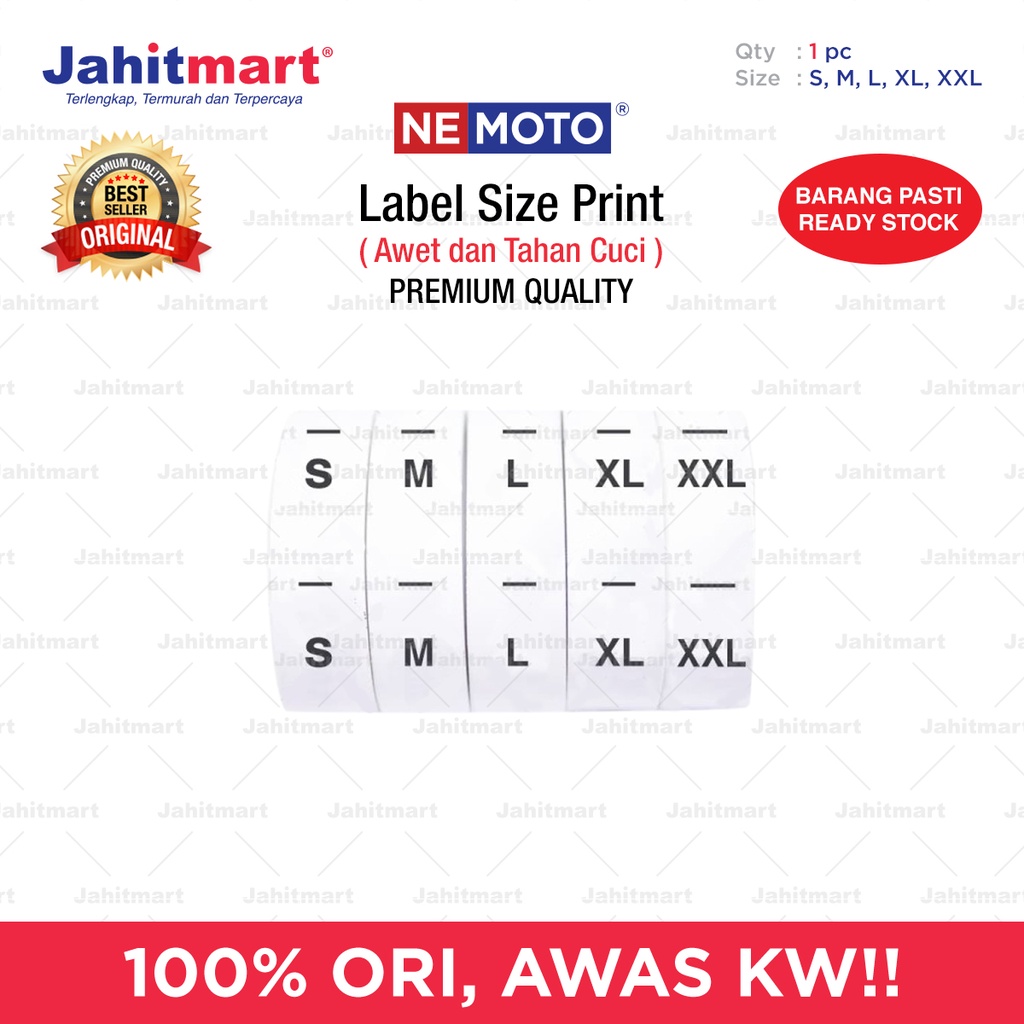 Jual LABEL SIZE PRINT (Awet Dan Tahan Cuci) | Shopee Indonesia
