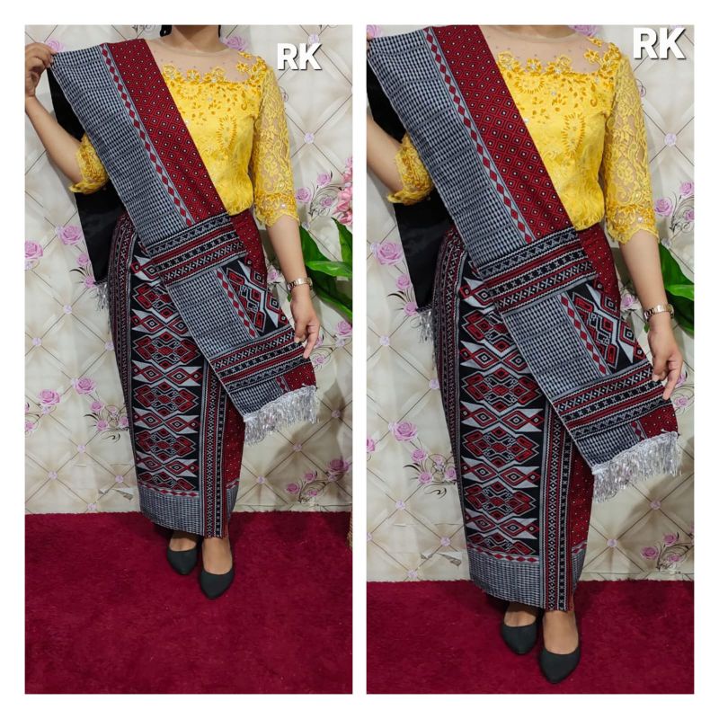 Jual Rok dan selendang katun motif tumtuman seri12 | Shopee Indonesia