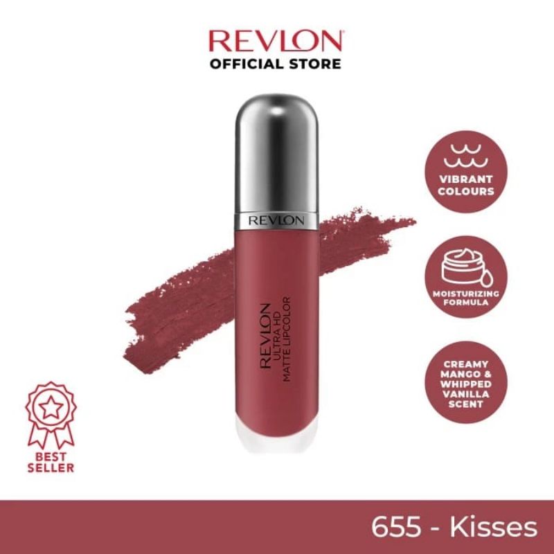 Jual Revlon Ultra Hd Matte Lip Color 655 Kisses Shopee Indonesia 