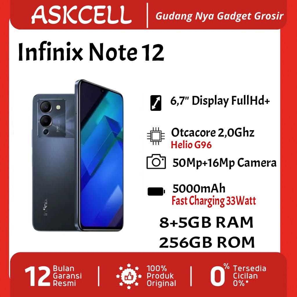 Jual Infinix Note 12 8/256GB – 6.7" FHD+ True Color AMOLED Display ...