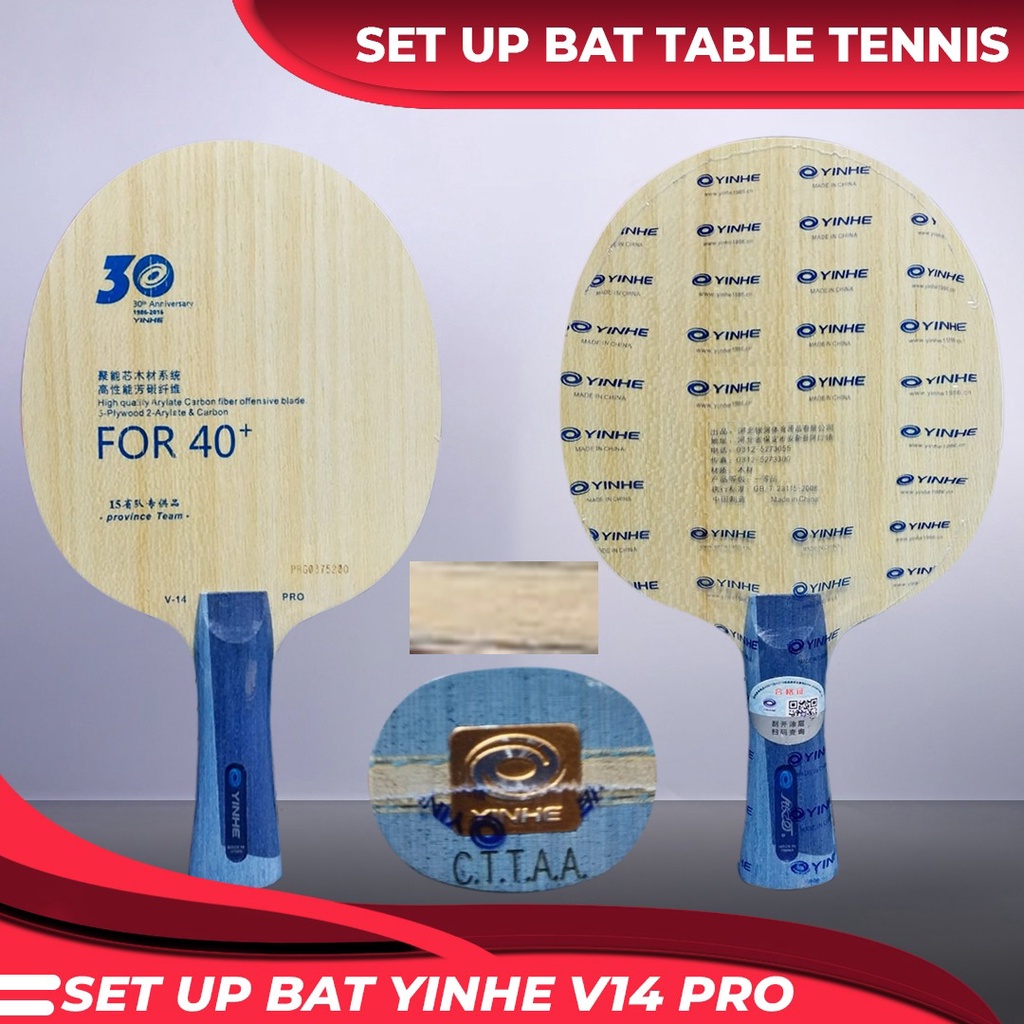 Jual Setup Tenis Meja Pingpong Yinhe V14 Pro ALC Big Dipper Apollo 5 ...