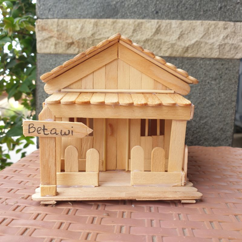 Jual Rumah adat jakarta/betawi/stik es krim/prakarya/kerajinan | Shopee
