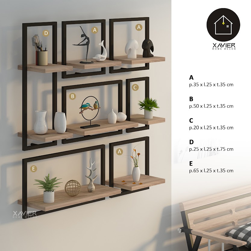 Jual Rak Dinding Minimalis - Rak Modular Pajangan / Rak Gantung ...