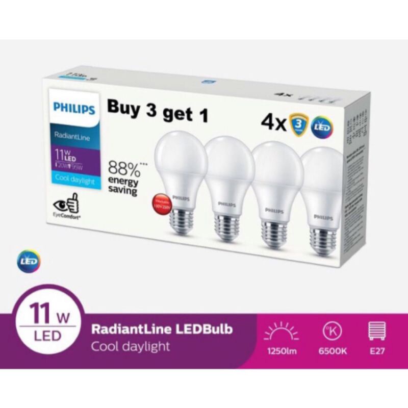 Jual Lampu Philips LED RadiantLine Multipack 5W 7W 9W 11W 6500K Putih ...