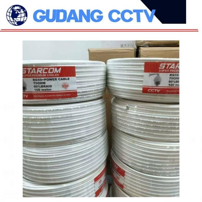 Jual KABEL CCTV STARCOM RG59+POWER 100 METER | Shopee Indonesia