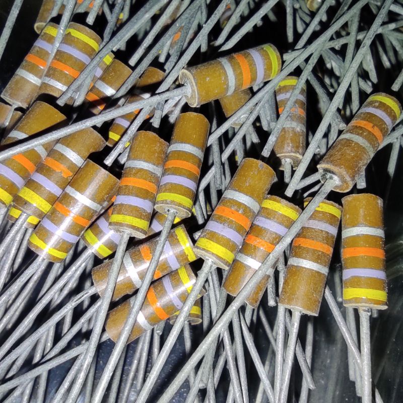 Jual 47K 1/2W Allen Bradley AB NOS Vintage Carbon Comp Resistor