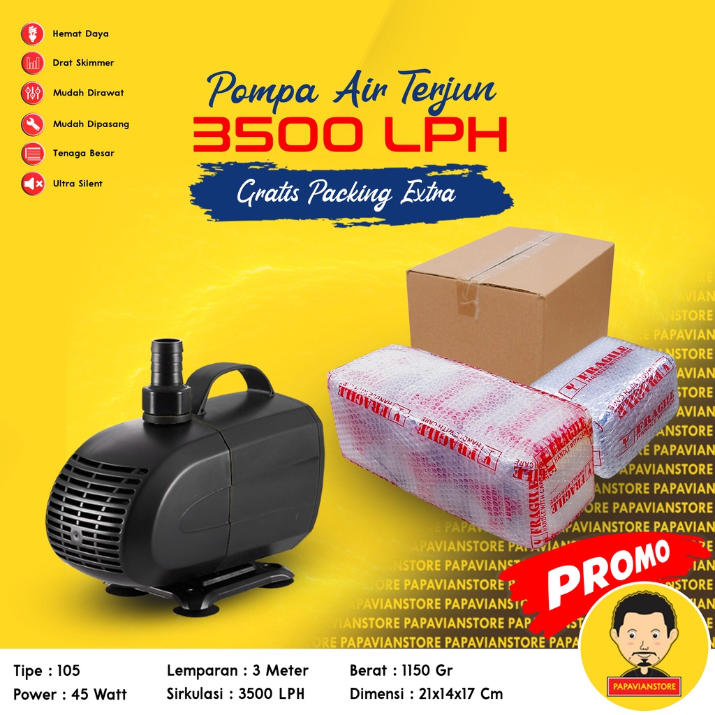 Jual Pompa Kolam Ikan Koi Mesin Air Terjun Celup Low Watt Submersible