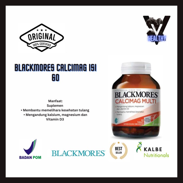 Jual BLACKMORES CALCIMAG MULTI 60 TABLET / VITAMIN TULANG | Shopee ...