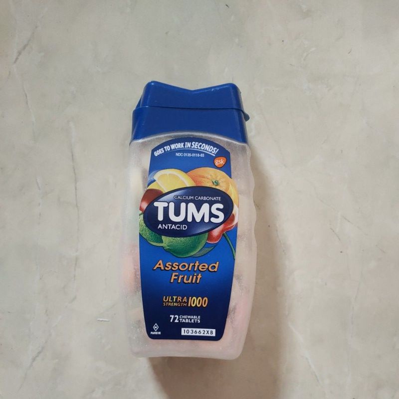 Jual Tums with gas relief antacid antigas for heartburn gerd chewy