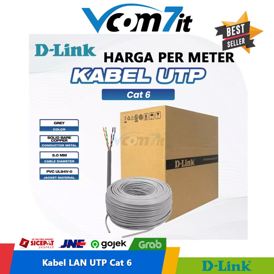 Jual UTP Cable DLINK Cat 6 Kabel LAN DLink Cat6 Per Meter Shopee