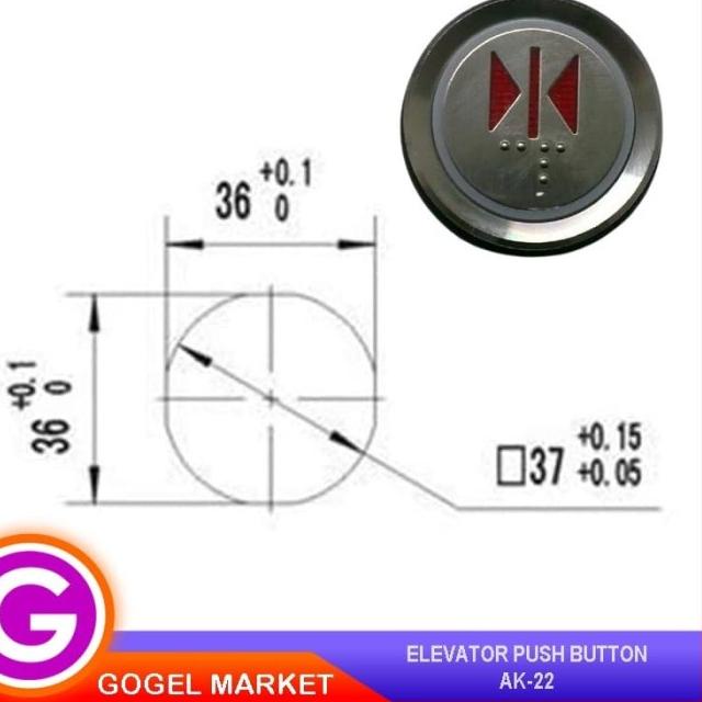 Jual Elevator Push Button Tombol Lift AK22 - Angka 1 | Shopee Indonesia