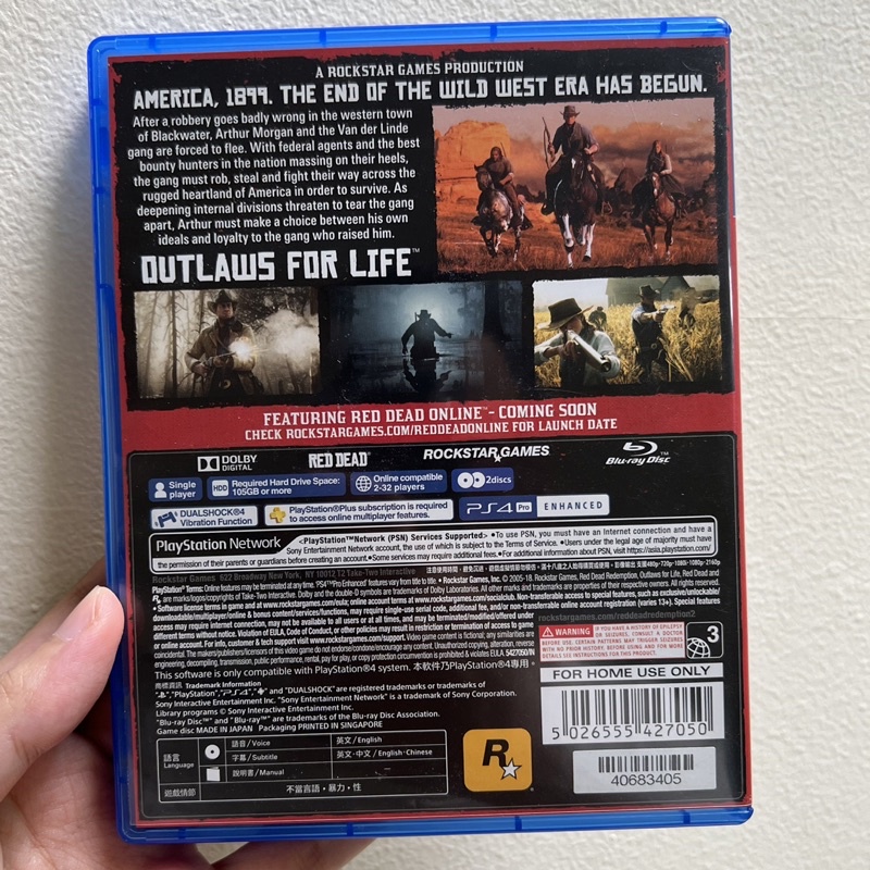 Jual PS4 Kaset Red Dead Redemption 2 PS4 RDR RDR2 II PS 4 5 Playstation ...