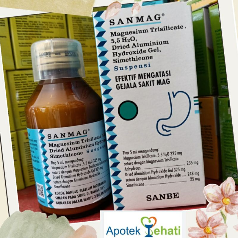 Jual Sanmag Suspensi / Sanmag Sirup 120 mL Obat Maag & Kembung | Shopee
