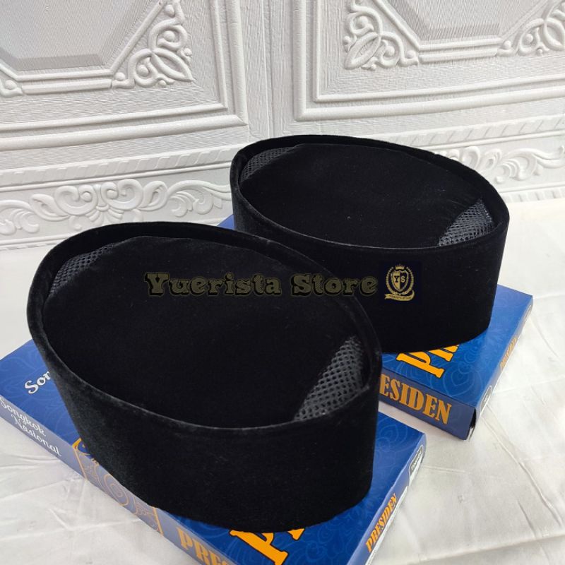 Peci Songkok Kopiah Hitam Polos AC SUPER TEBAL HALUS DAN LEMBUT TERBAIK DI MUKA BUMI Tinggi 9cm BAHAN BELUDRU Mengkilau Saat Di Pakai - Peci Pria Dewasa Murah Berkualitas Bisa Bayar Di Tempat COD