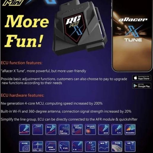 Jual Ecu Aracer Rc Mini X Original For Aerox 155- Aerox Connected-Lexi ...