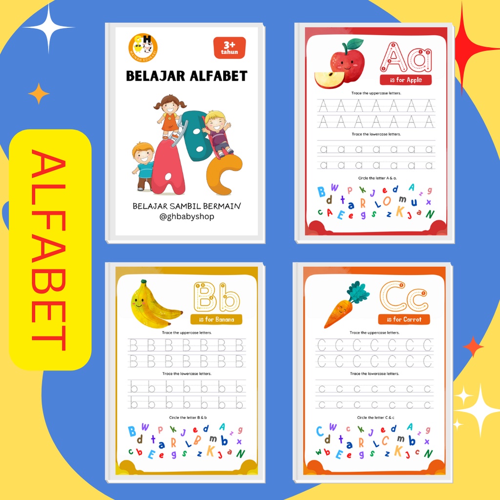 Jual Mainan Edukasi Montessori WIPE CLEAN Worksheet Lembar Kerja Buku ...