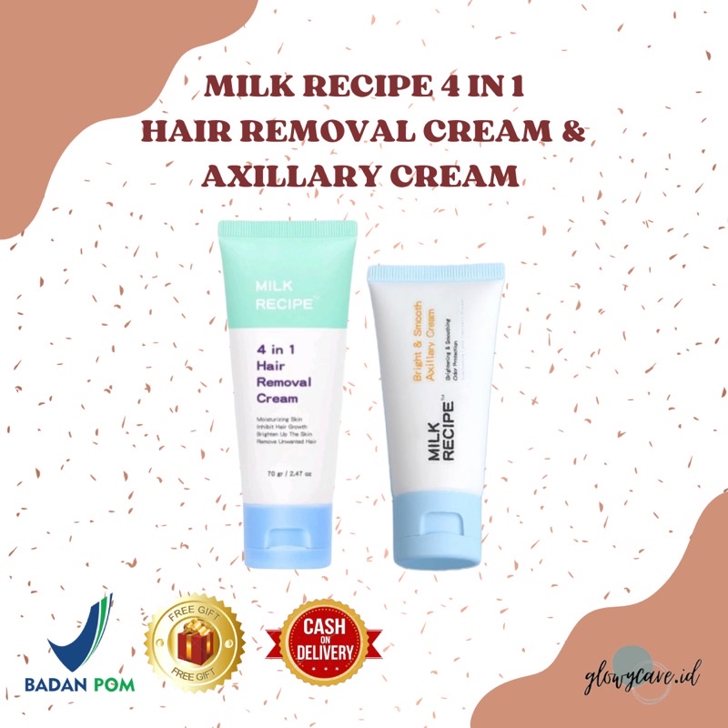 Jual MILK RECIPE 4 in 1 Hair Removal Cream 70gr Milk Recipe Bright