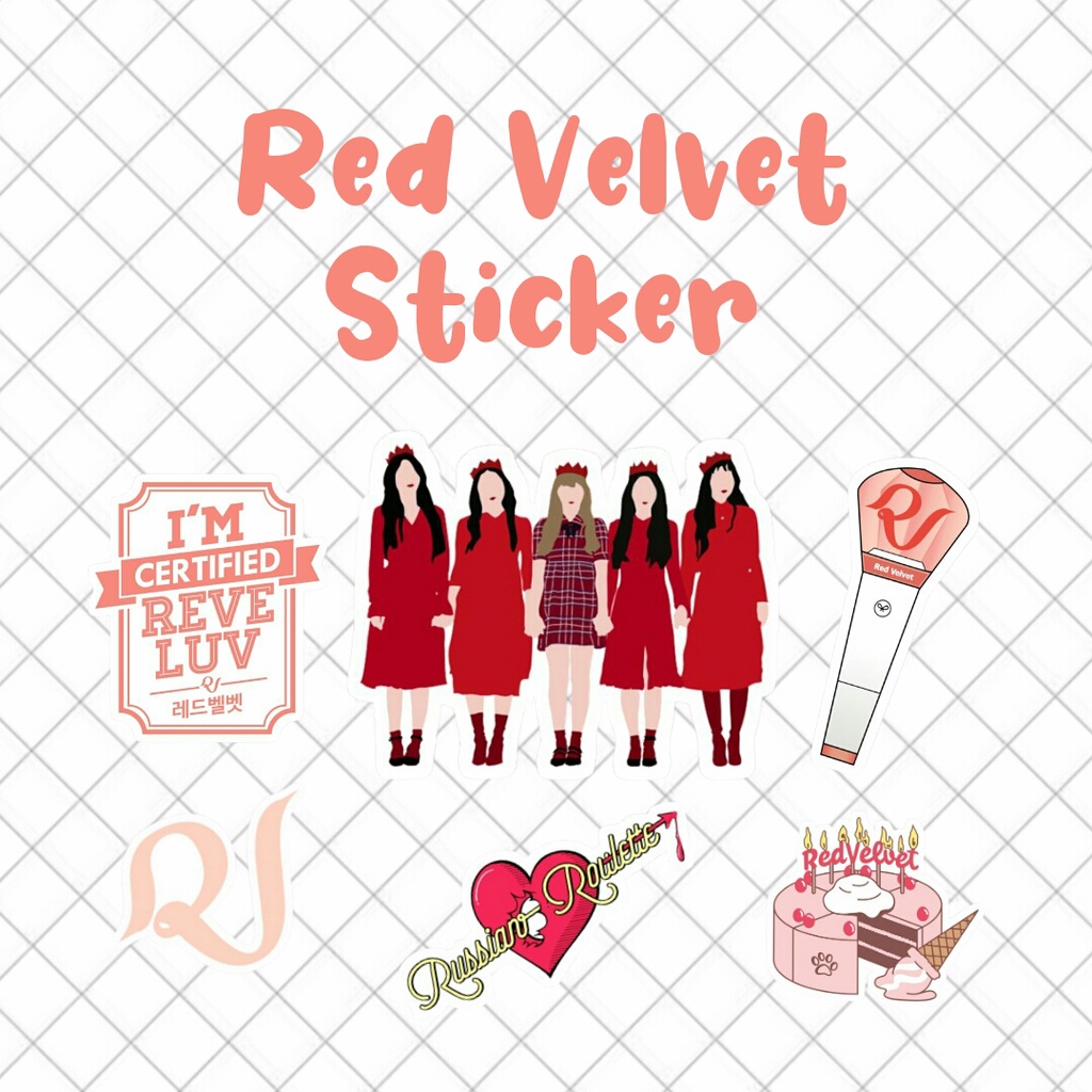 Jual Sticker Deco Red Velvet Hangul Huruf Sticker Cute Nama Member ...