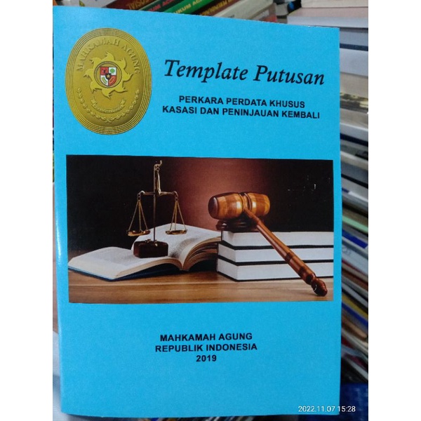 Jual TEMPLATE PUTUSAN PERKARA PERDATA KHUSUS KASASI DAN PENINJAUAN ...