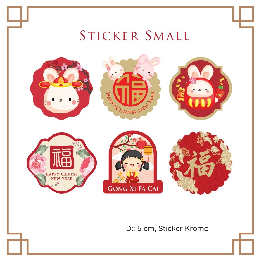 Jual Stiker Toples Imlek Sticker Imlek Cny Rabbit Stiker Toples Sincia Packaging Sticker