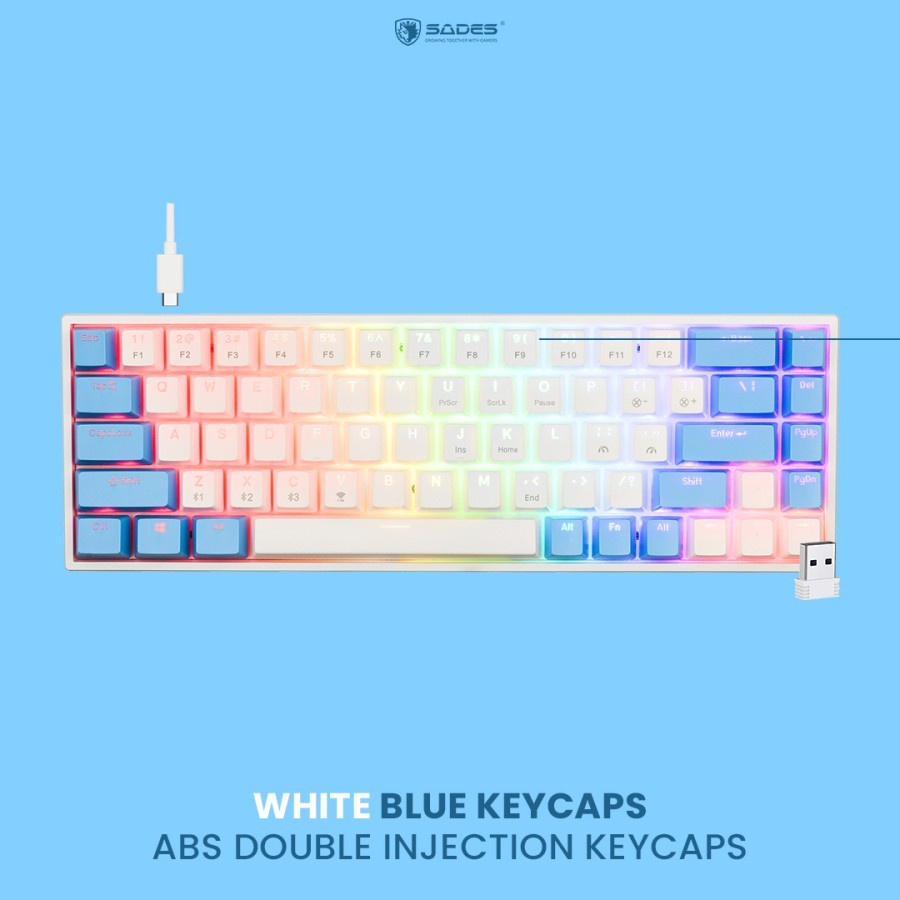 Jual Sades Kunai 3 in 1 Connection Mechanical Gaming Keyboard | Shopee ...