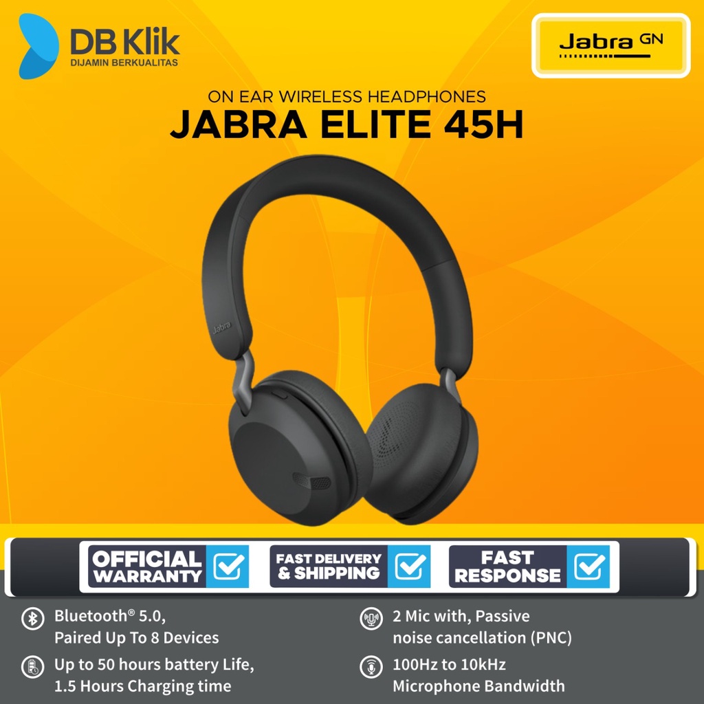 Jual Headset JABRA Elite 45h - Jabra Elite 45h On Ear Wireless ...