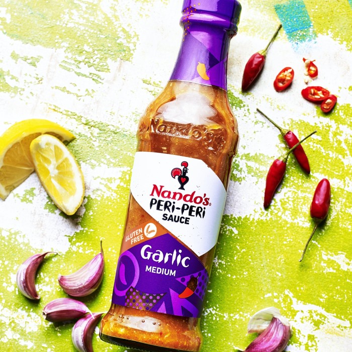 Jual NEW Nando's PeriPeri Sauce Nandos saus garlic Lemon herb hot medium Garlic 125gr