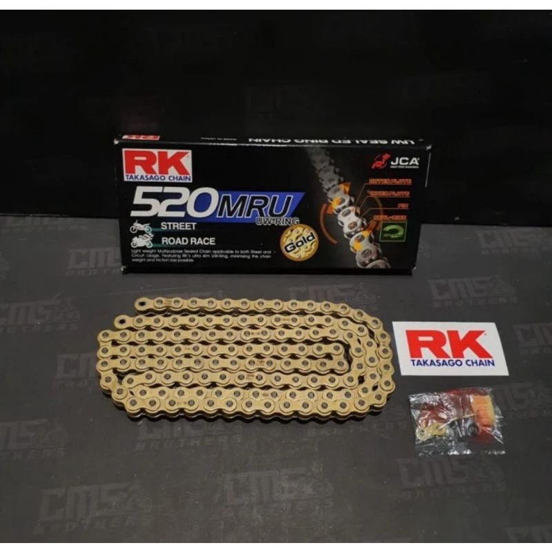 Jual rante Rantai MotorMerk RK Takasago Ukuran : 520-120 Type Uw-Ring ...
