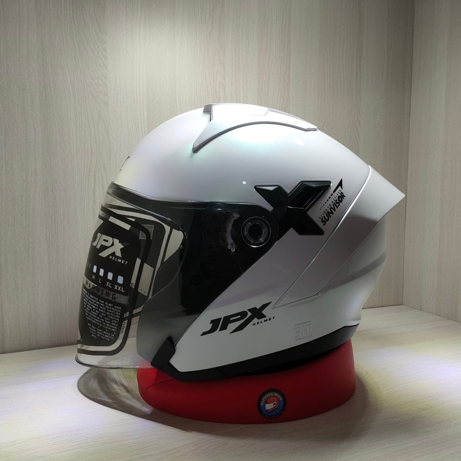 Jual Helm Jpx Nova X Solid Putih Pearl White Black Nova X Double Visor Helm Jpx Original