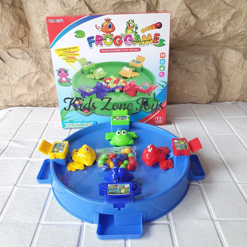 Jual KZT Mainan Feeding Frog Game Hungry Frog Eat Ball Board Game ...