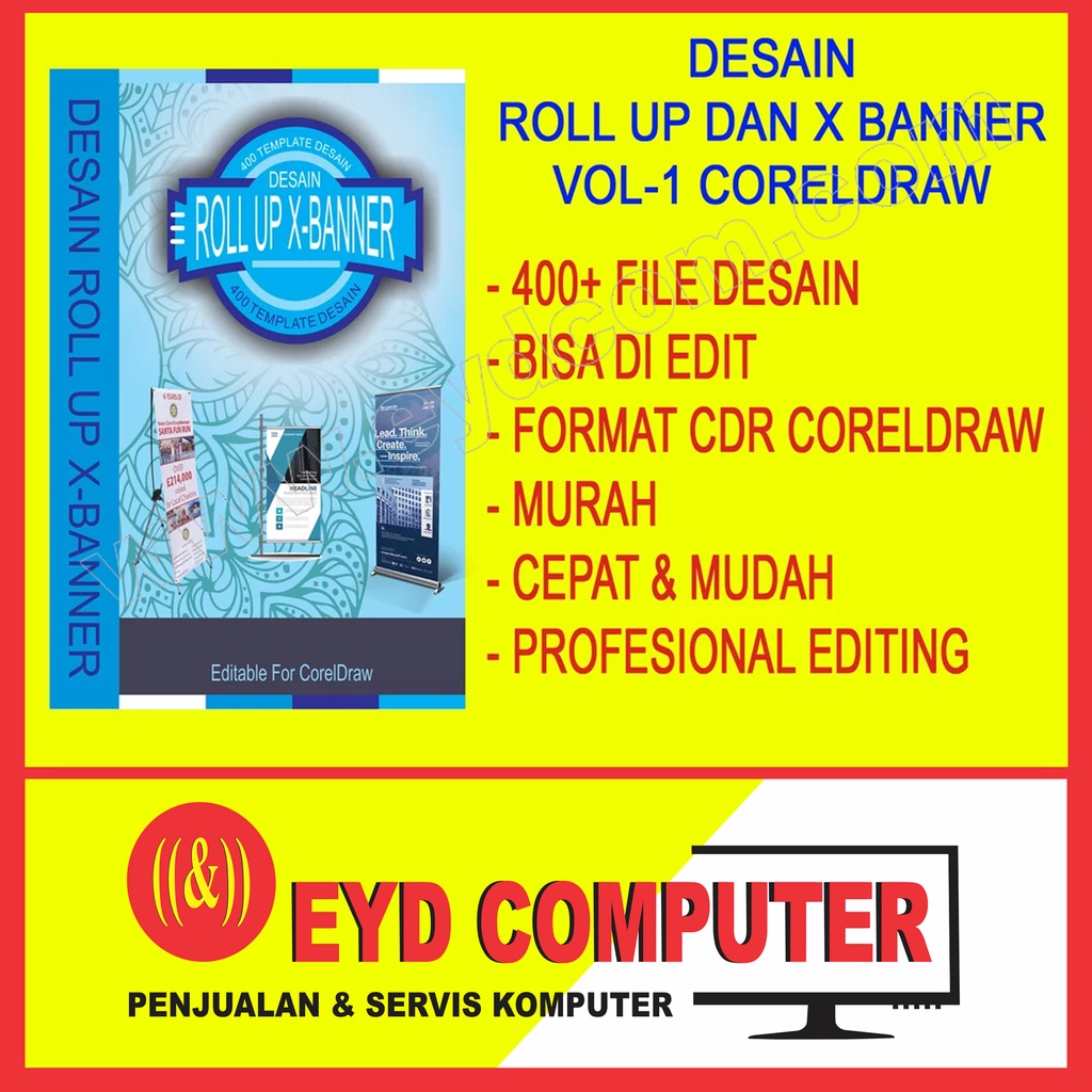 Jual DESAIN ROOL UP X BANNER VOL-1 KOLEKSI TEMPLATE DESIGN GRAFIS BANER ...