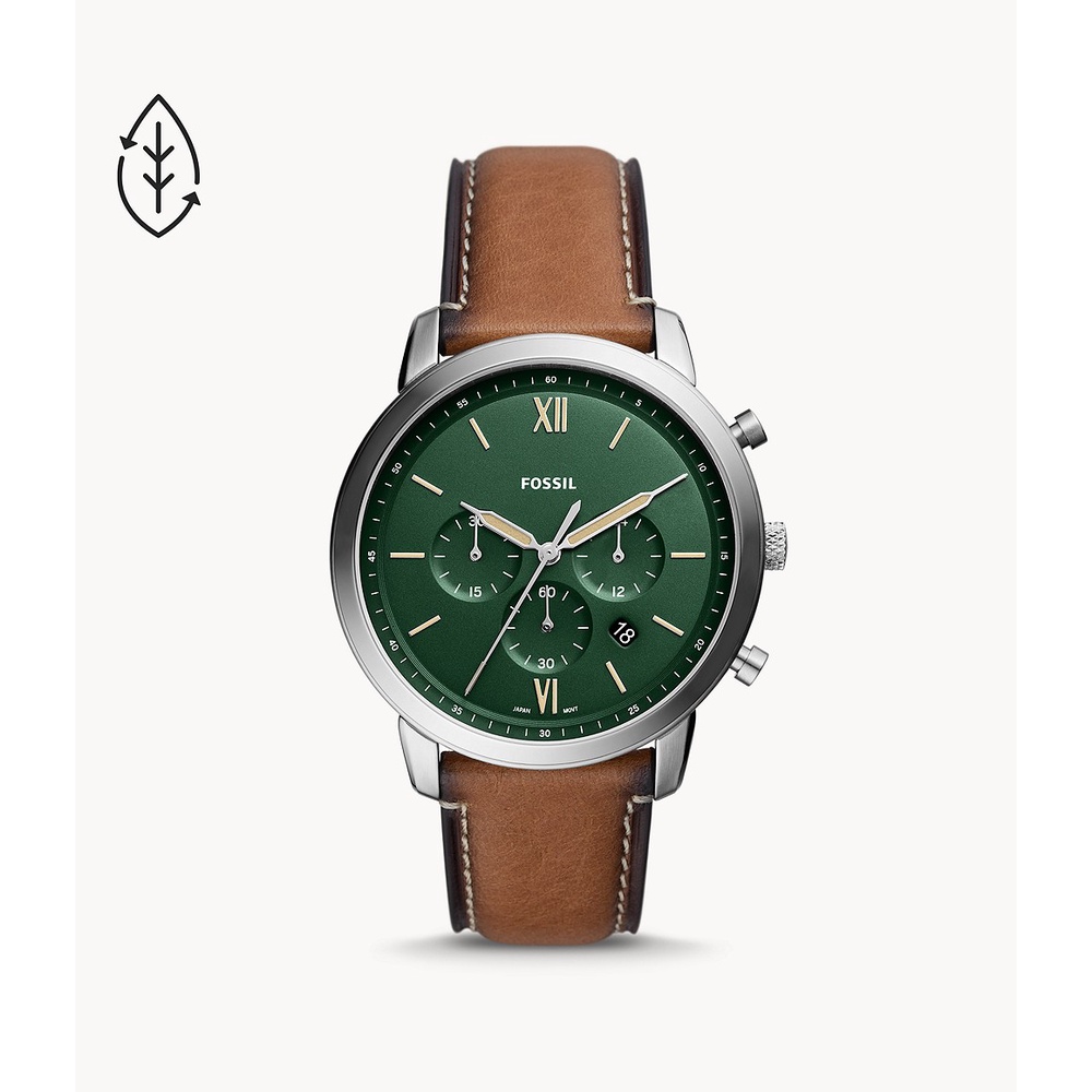 Jual Fossil Neutra Chronograph Tan Eco Leather Jam Pria - FS5963 ...