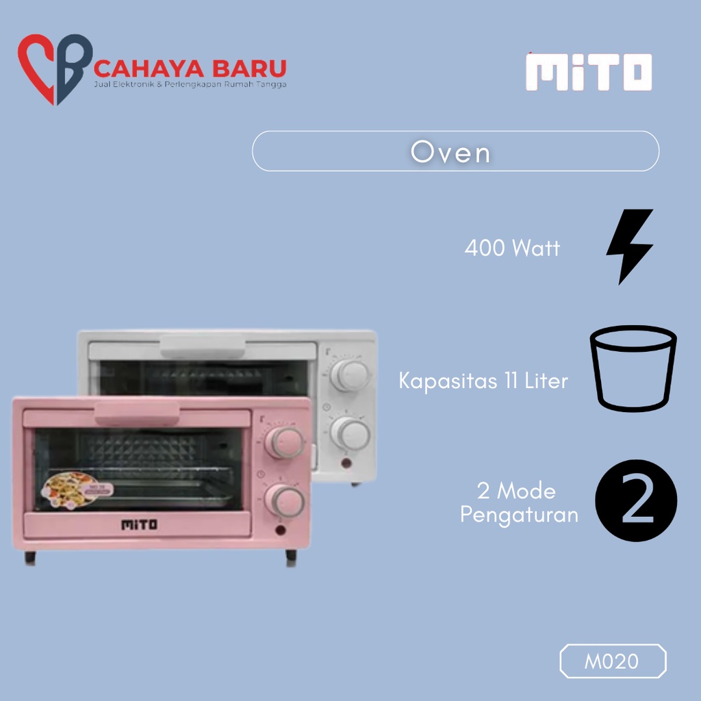 Jual MITO Oven Listrik Mini Electric Oven MITO MO 20 Kapasitas 11 Lt