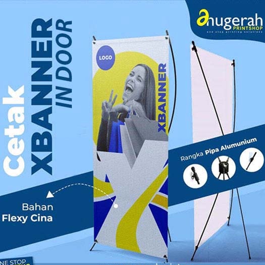 Jual Cetak X Banner Bahan Flexy Cina Size 60 X 160 1 SET - Custom ...