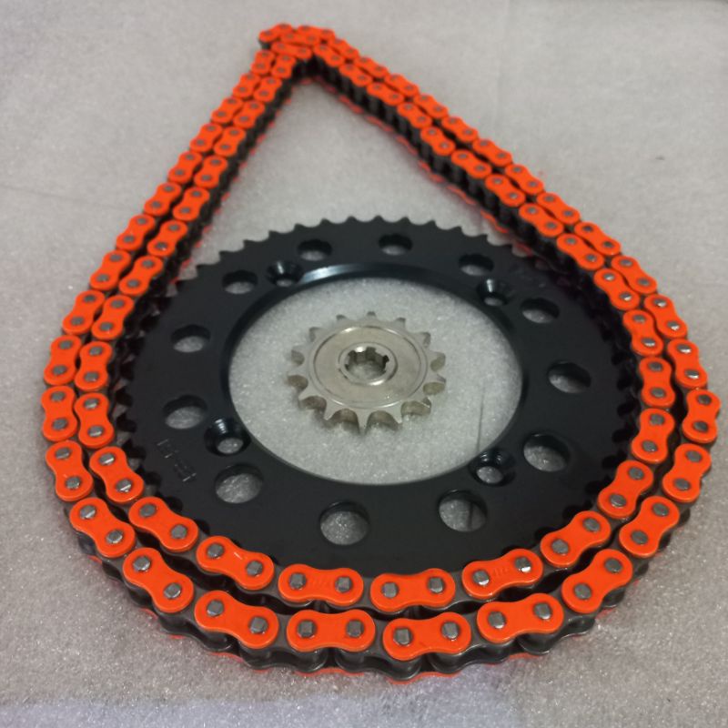 Jual Gear gir set klx + rantai warna klx dtracker supermoto trail