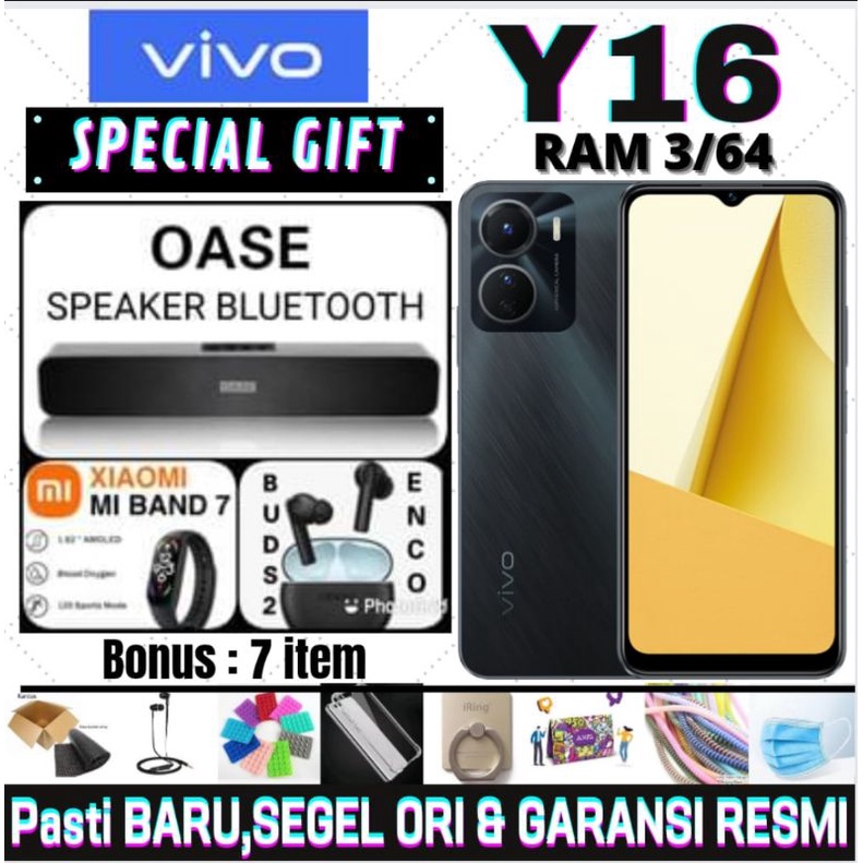 Jual VIVO Y16 Ram 3 64 GARANSI RESMI SEGEL BARU Vivo Y16 3 64