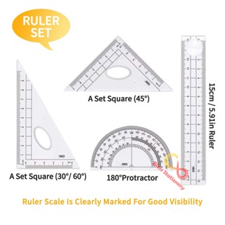 Jual Jangka Penggaris Busur Sekolah Deli Compass Drafting Set Square Ruler Shopee Indonesia