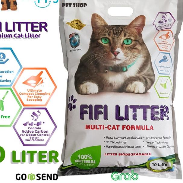 Jual FIFI CAT LITTER WHITE 10L PREMIUM PASIR GUMPAL RAMAH LINGKUNGAN Shopee Indonesia