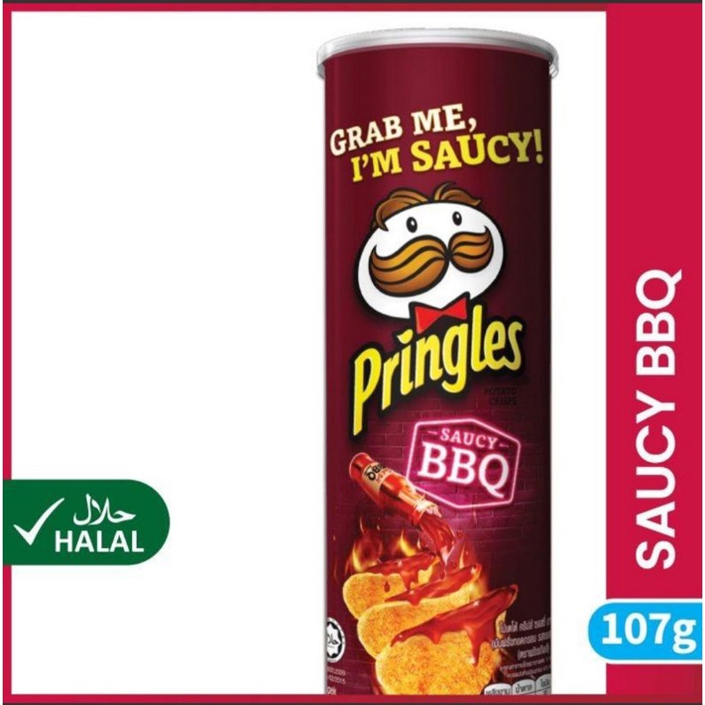 Jual Keripik Kentang Pringles Saucy BBQ 107gr Pringles BBQ Pringles ...