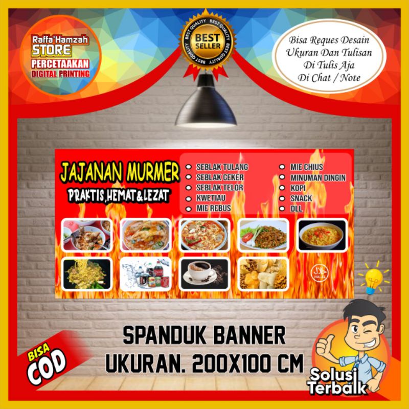 Jual Spanduk Banner Backdrop Jajanan Cetak Spanduk Jajanan Ukuran